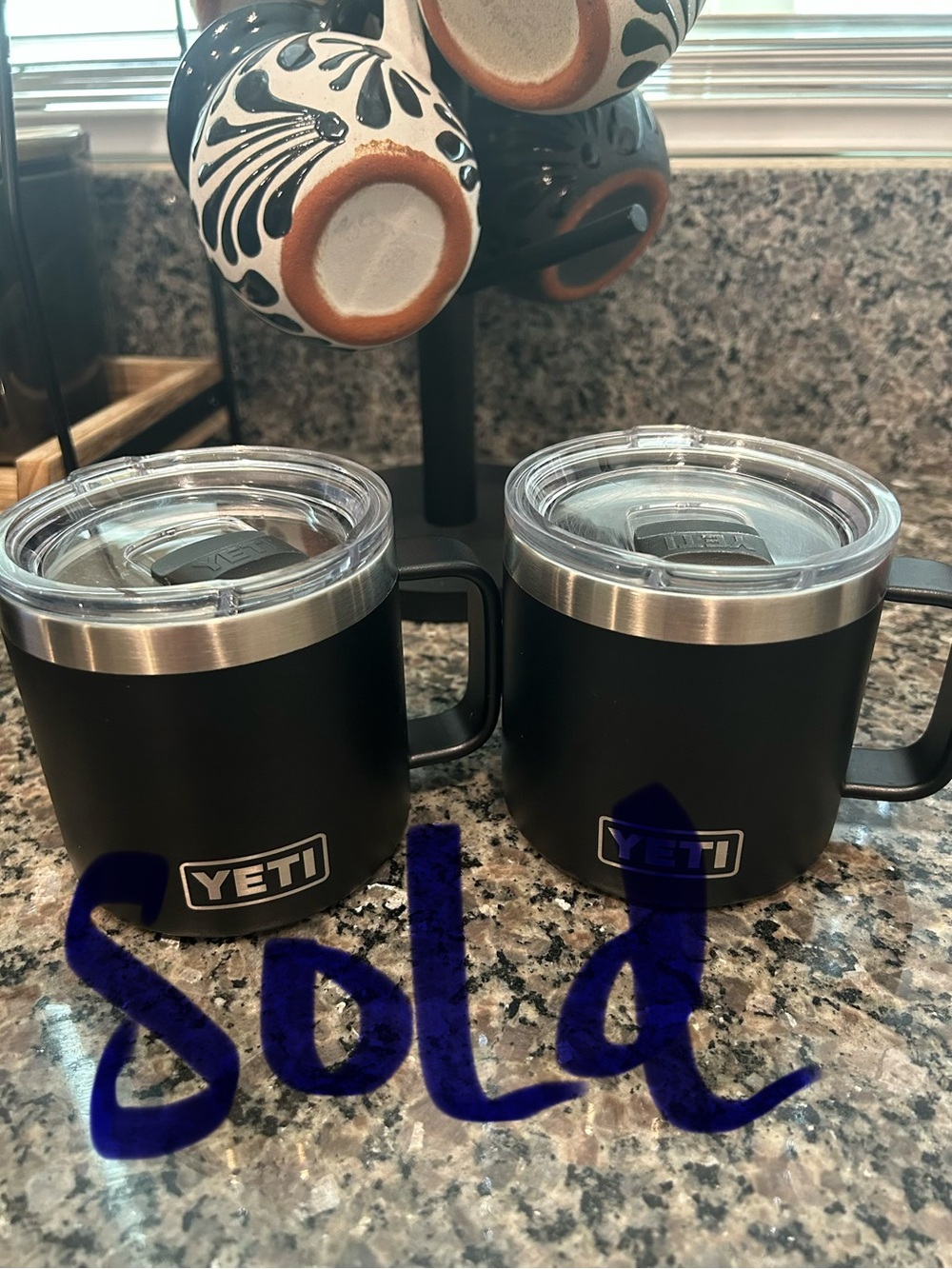 Yeti Black Rambler Insulated Camp Mug Duo with Clear Lids